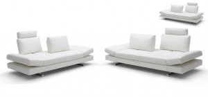 modern sofa white leather 2x new york