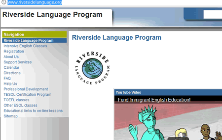 riversidelanguage.org web free English classes Mannhattan