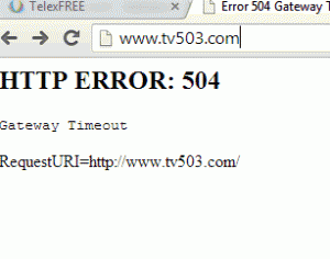 MetroPCS Internet TV503.com error 504