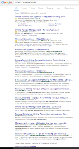 Review management - reviewmanagement.com Promotion on Google First Page