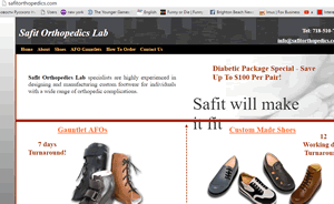 Safit Orthopedics Lab safitorthopedics.com website