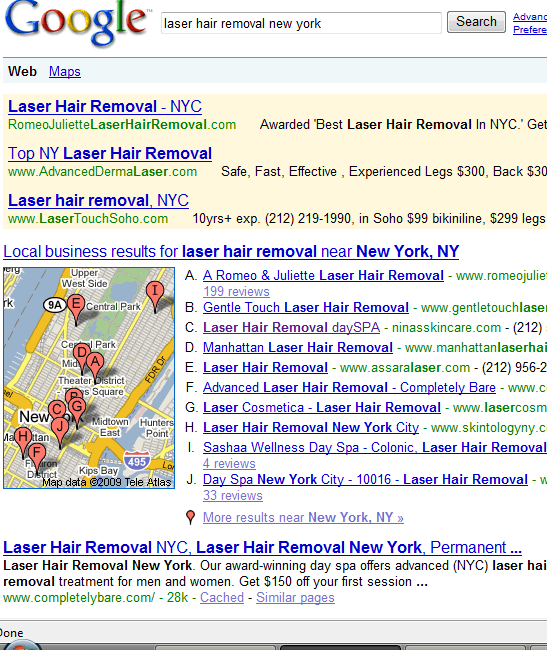 laser hair removal New York Google