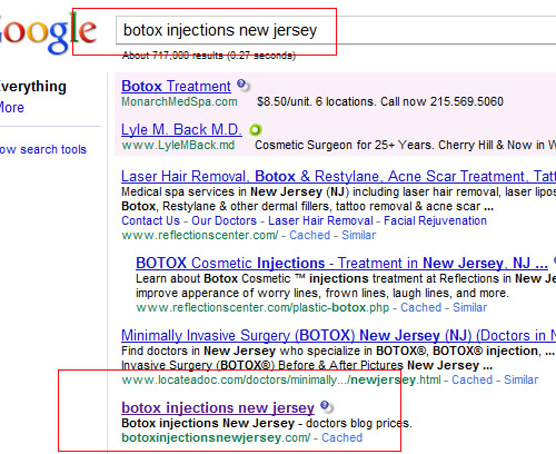 Botox Injections New Jersey Google July 2010