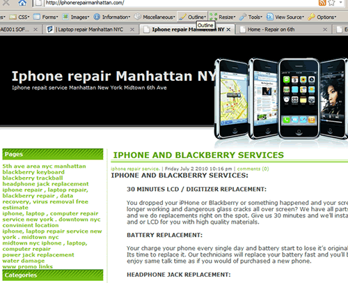 iphone repair manhattan. com website