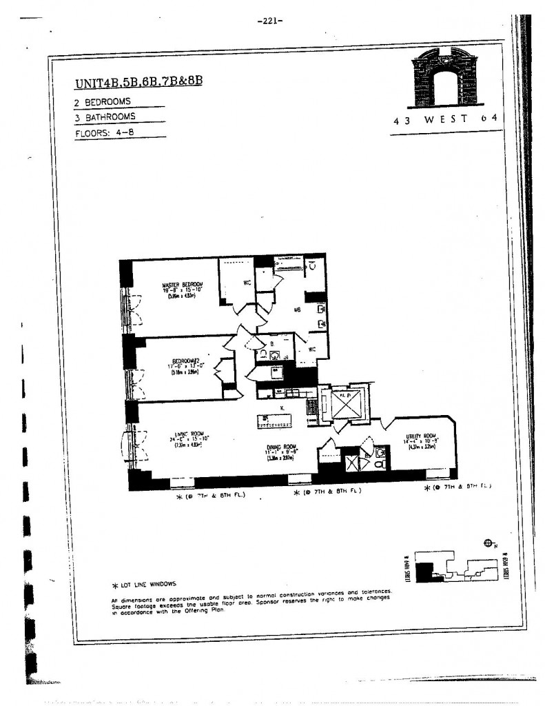 43 west 64 street fl plan Manhattan Apartment Price
