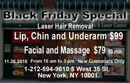 Black Friday Special Laser Hair Removal NYC 