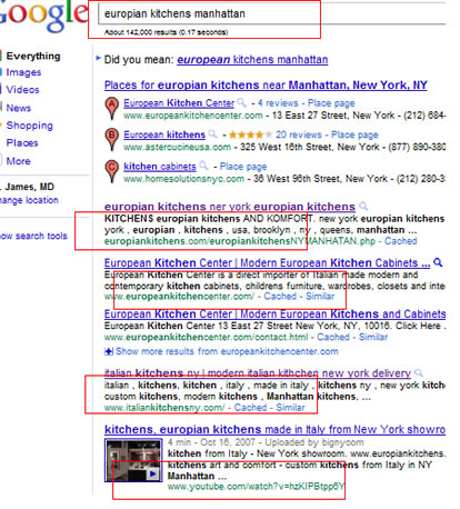 Europian kitchens Manhattan google May 2011