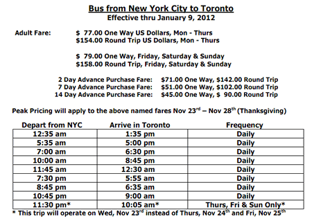 bus prices new york toronto chip discount chinatown manhattan nyc