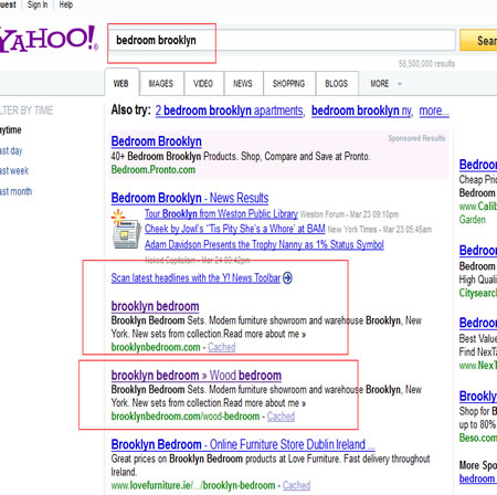 Bedroom Brooklyn Yahoo First Page Promotion