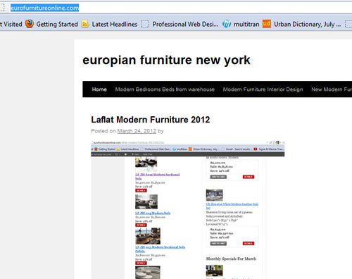 Euro Furniture Online Laflat Promotion