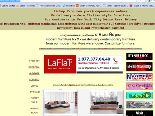 Modern Furniture NYC Laflat Promotion 2012