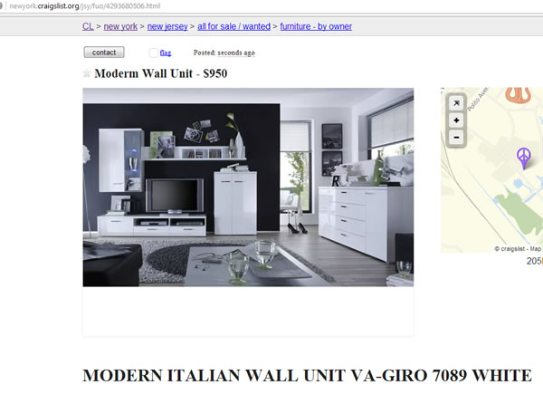 Moden Italian Wall7089 Craiglist Promotion NY